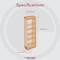Rev-A-Shelf Maple Veneer, Light Brown, 6 in W, 33 in H, 11.13 in D, 11.13 in L, Light Brown 432-WF33-6C - alternate 3